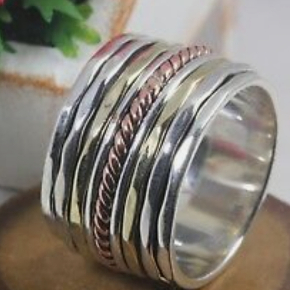 Beautiful, Unique Solid Sterling Silver Fidget/Sp… - image 6